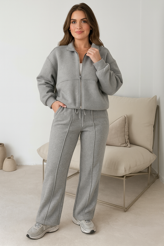 Triplechic™ Zip-Up Sweater & Trousers Set