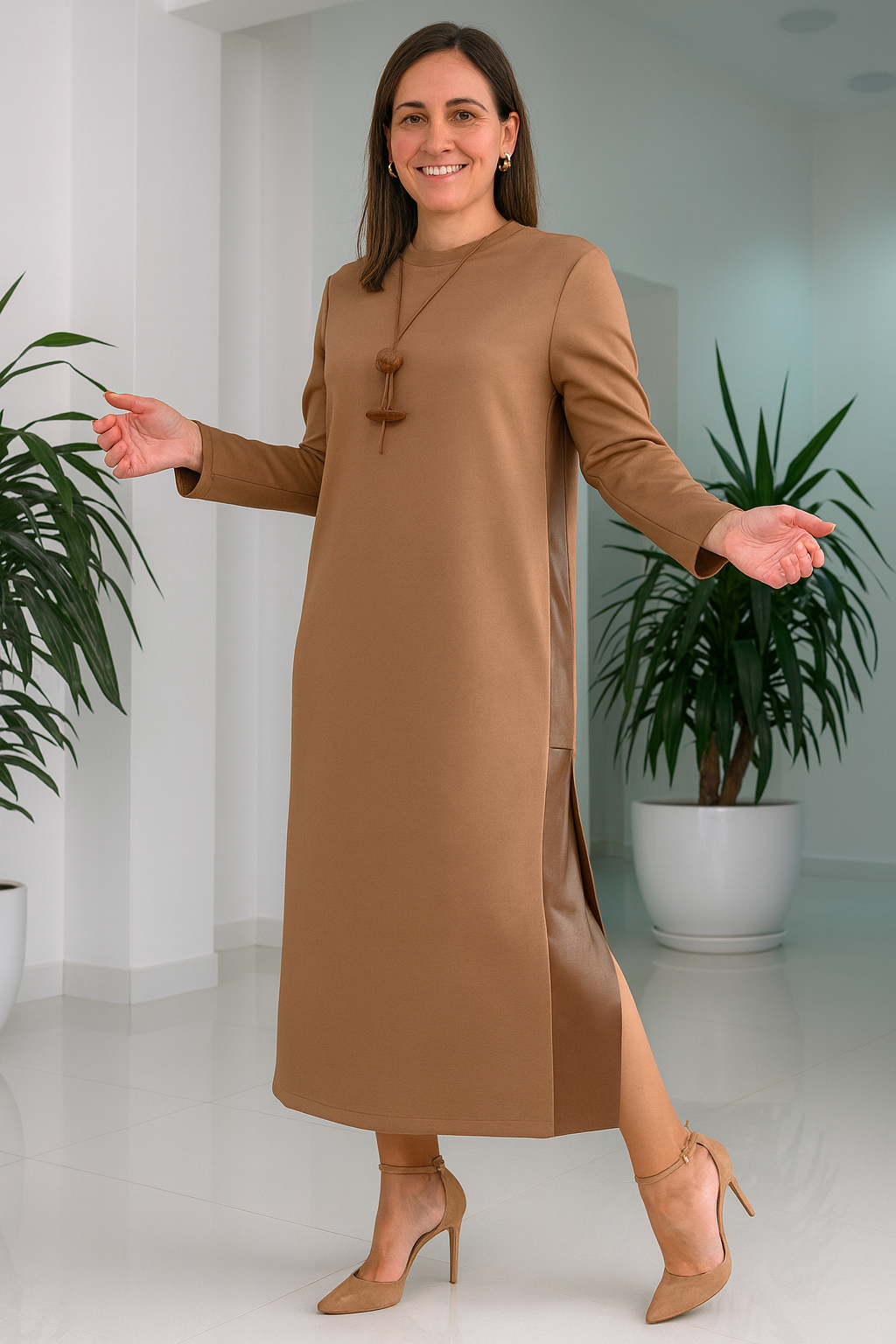 Triplechic™ Euro-Chic Midi Dress