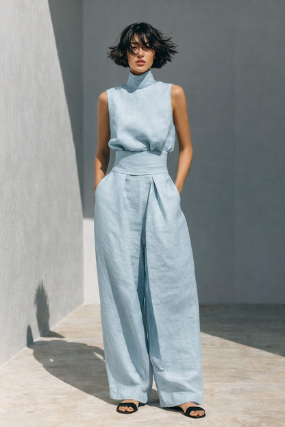 Triplechic™ LinenEase Wide-Leg Set
