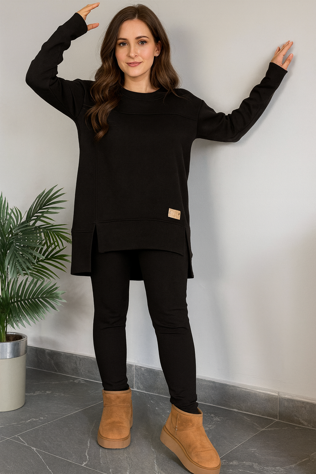 Triplechic™ Sleek Slit-Sleeve Suit Set