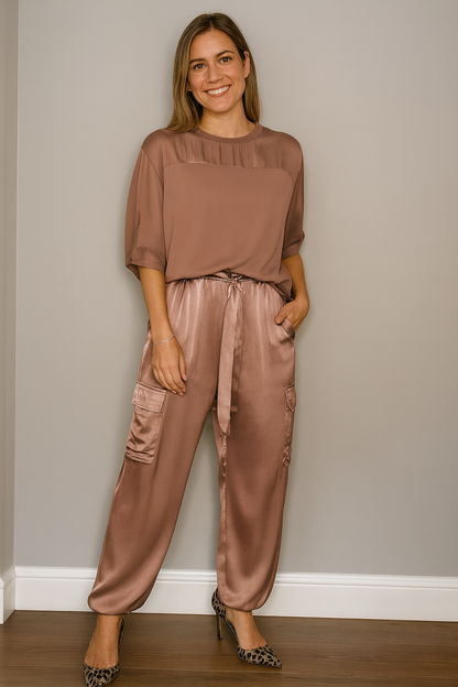 Triplechic™ Satin Elegance Two-Piece Set