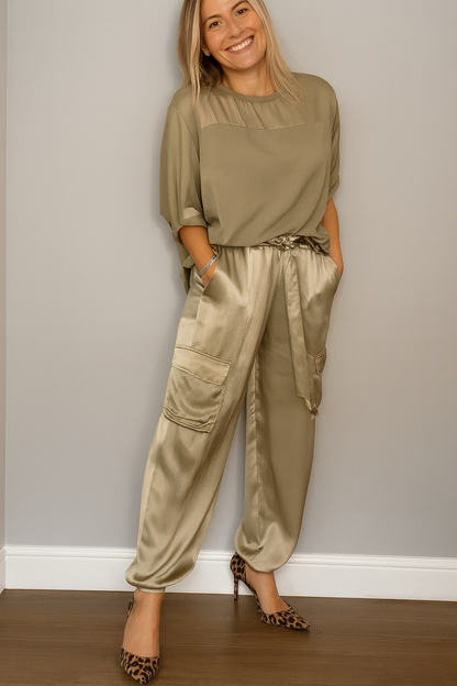 Triplechic™ Satin Elegance Two-Piece Set