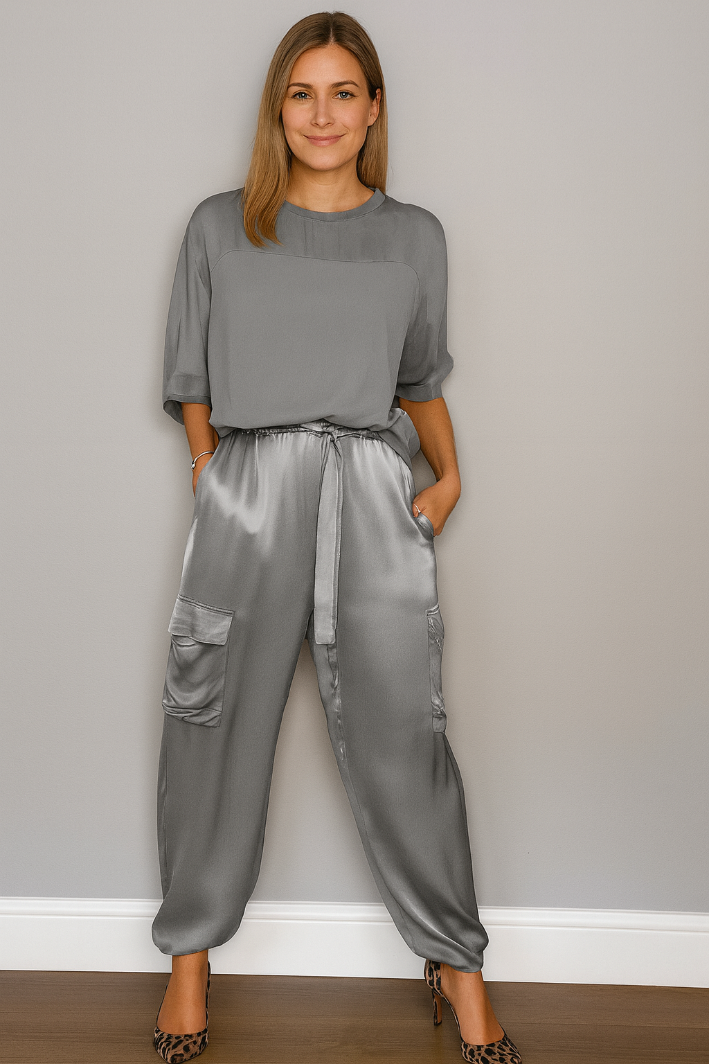 Triplechic™ Satin Elegance Two-Piece Set