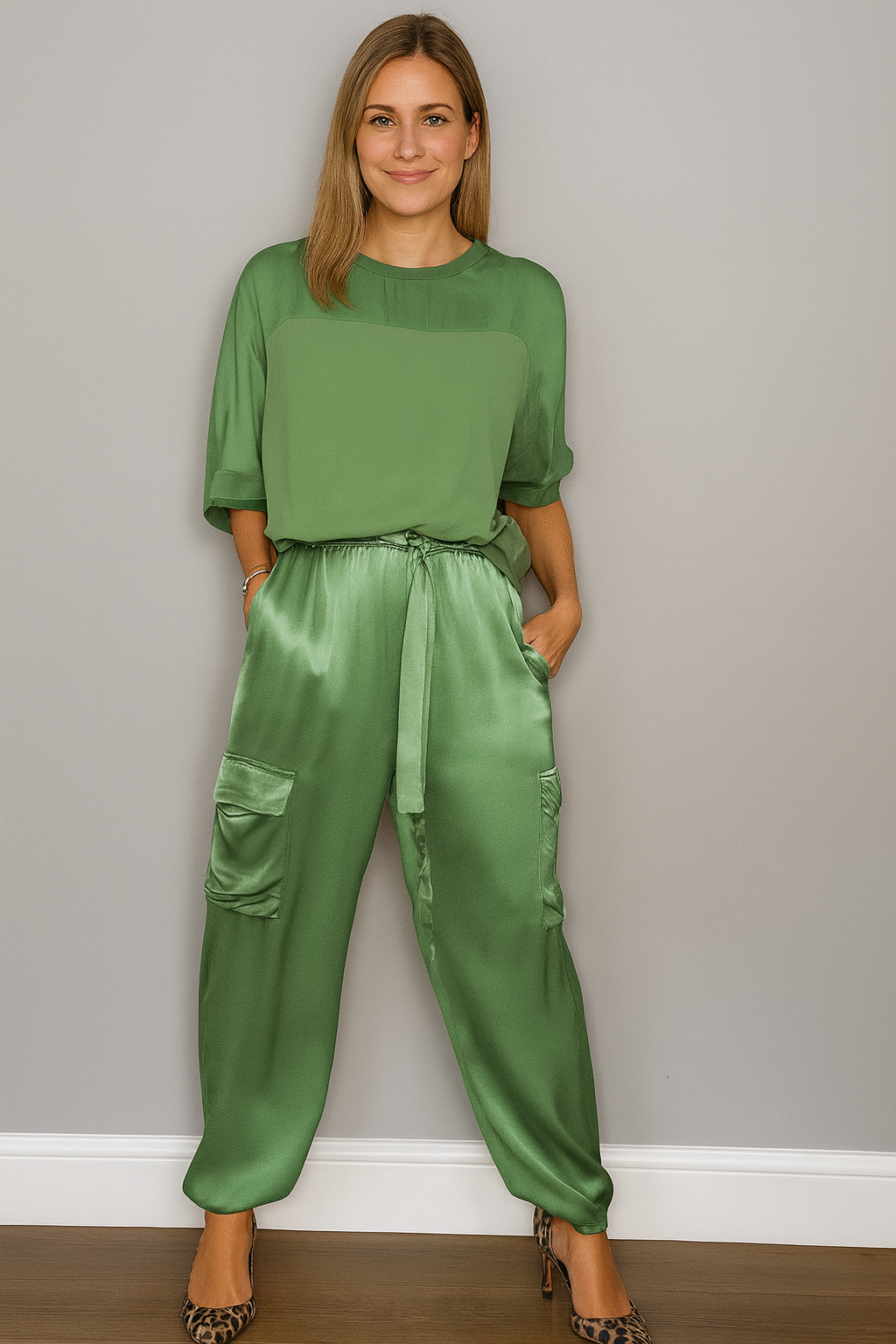 Triplechic™ Satin Elegance Two-Piece Set