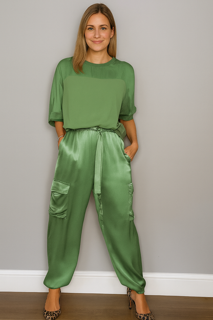 Triplechic™ Satin Elegance Two-Piece Set