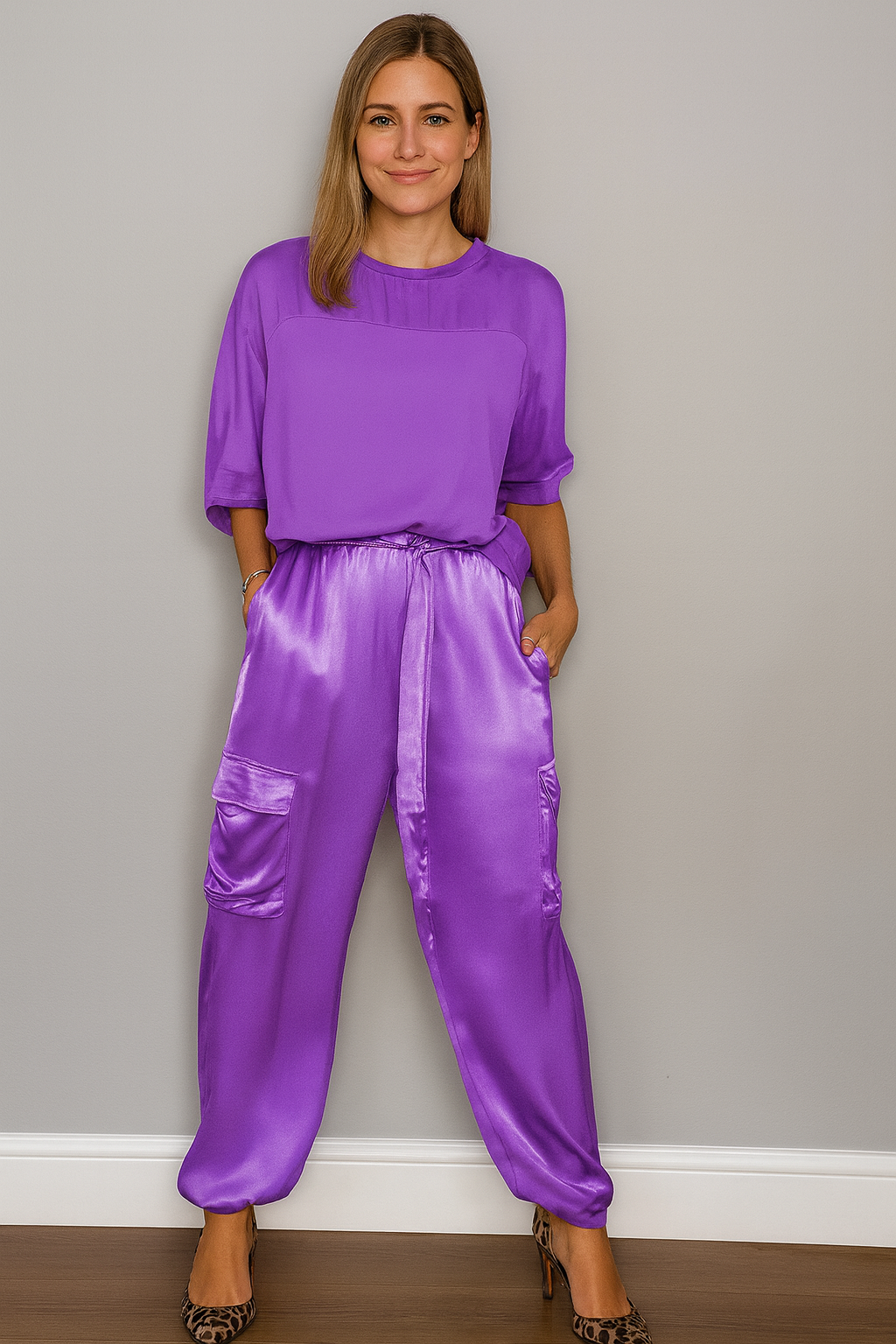 Triplechic™ Satin Elegance Two-Piece Set