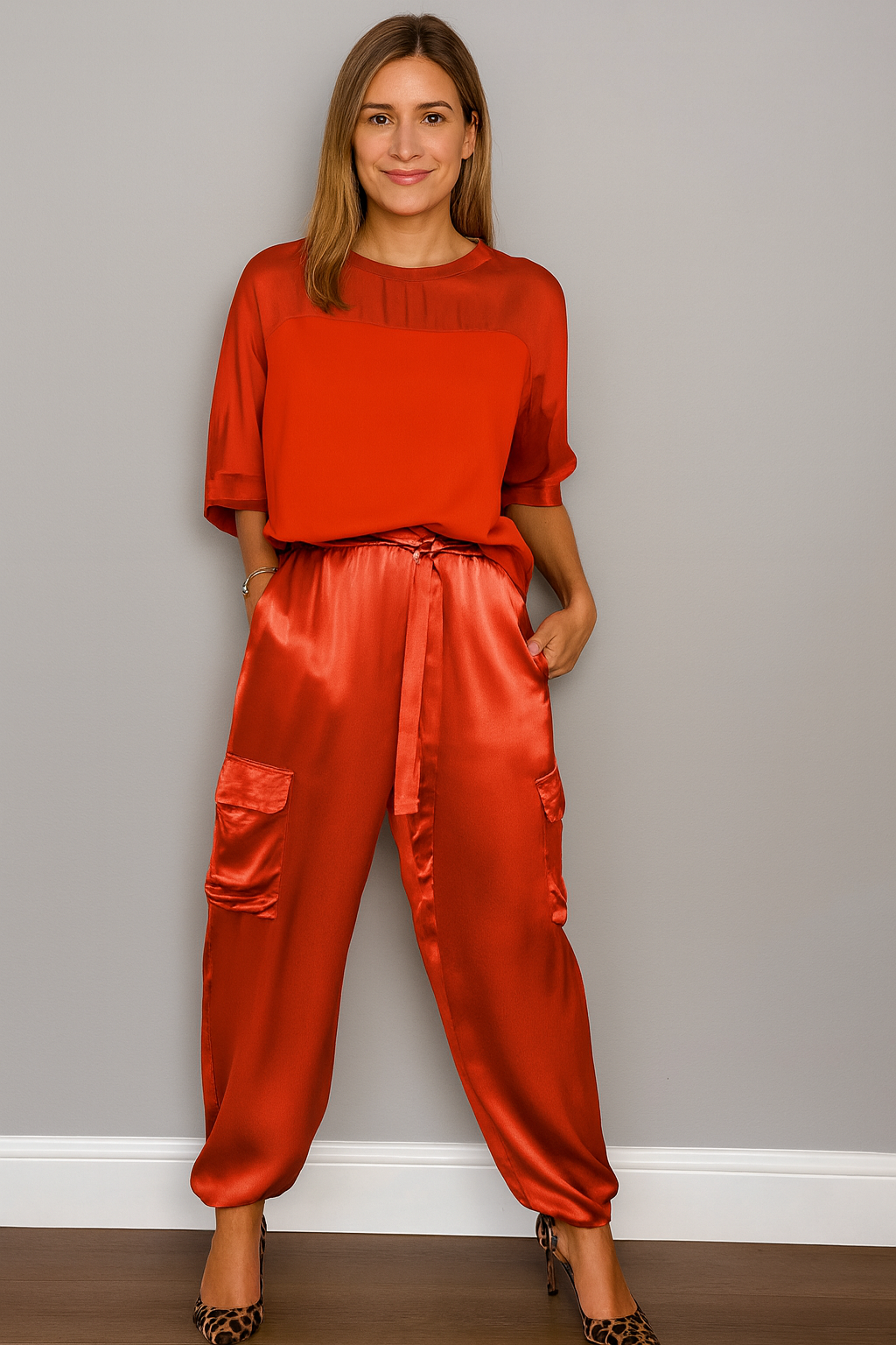 Triplechic™ Satin Elegance Two-Piece Set