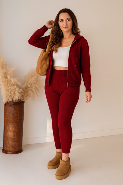 Triplechic™ Rope-Twist Zip Hoodie Set