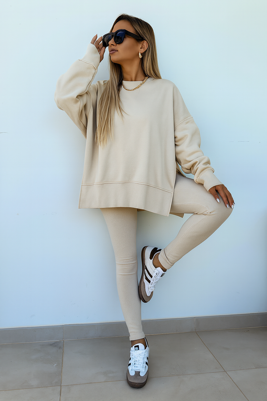 Triplechic™ Split-Hem Sweater Suit Set