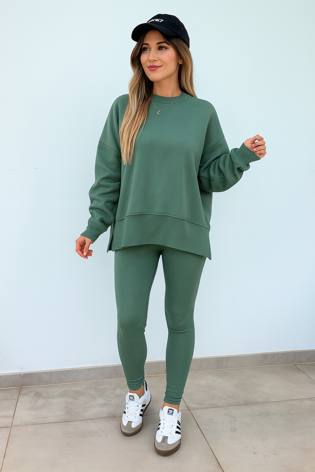 Triplechic™ Split-Hem Sweater Suit Set