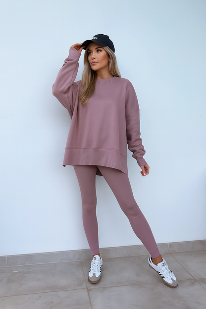 Triplechic™ Split-Hem Sweater Suit Set