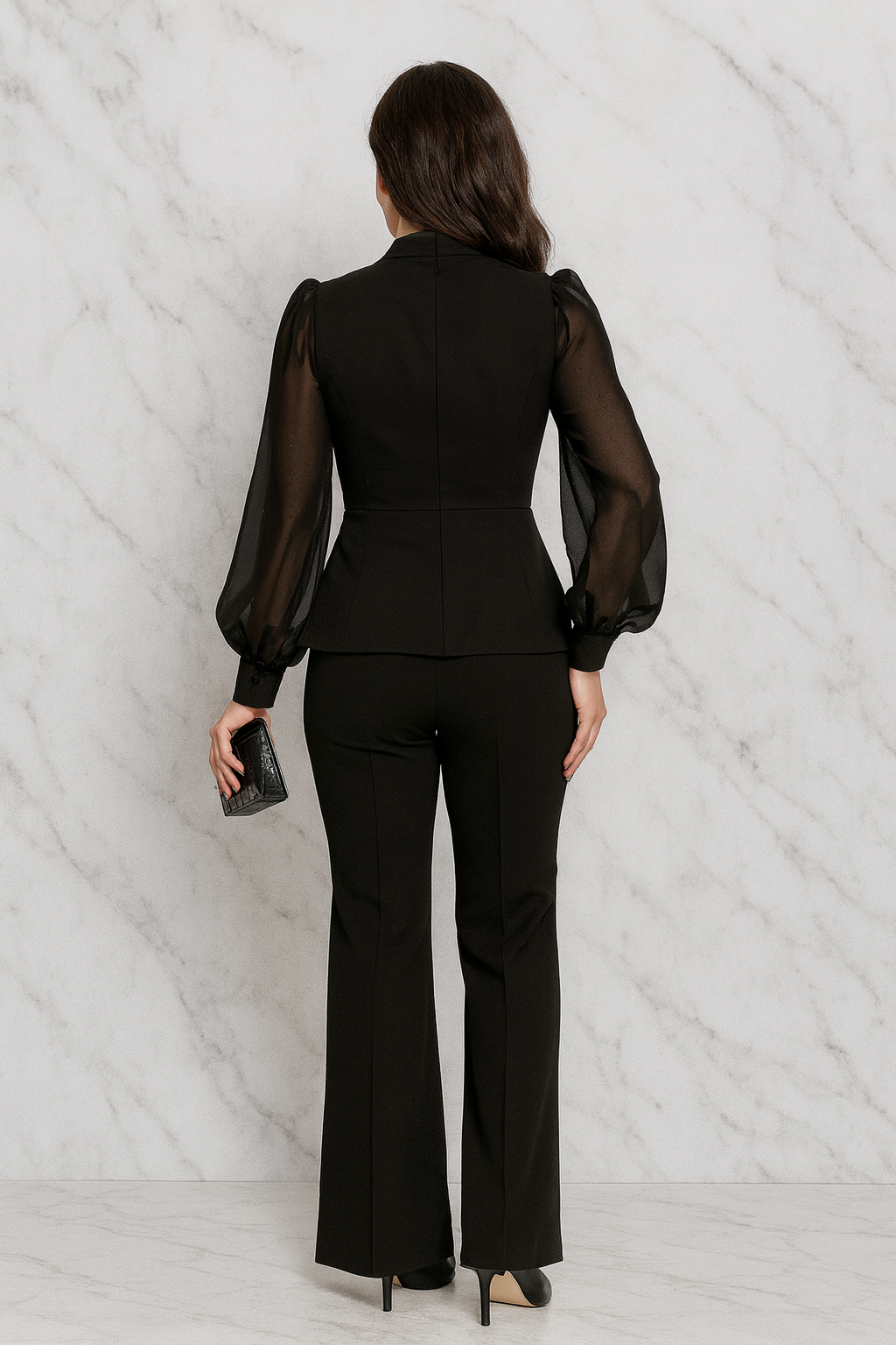 Triplechic™ Elegant V-Neck Suit Dress