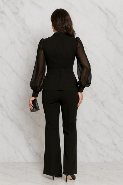 Triplechic™ Elegant V-Neck Suit Dress