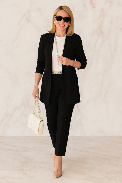 Triplechic™ Classic Cardigan Suit Set