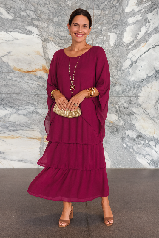 Triplechic™ Elegant Batwing Dress