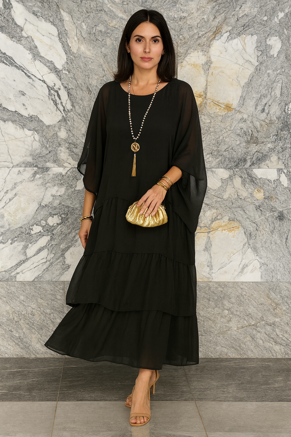 Triplechic™ Elegant Batwing Dress