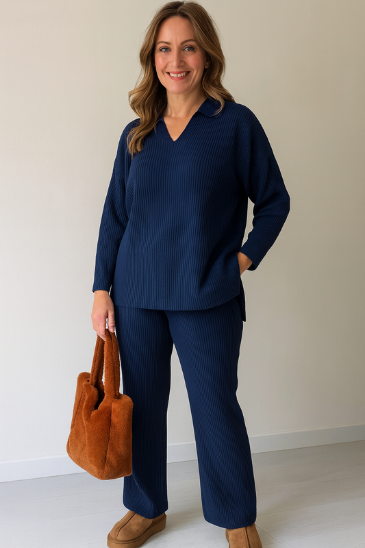 Triplechic™ Cozy Lapel Lounge Set