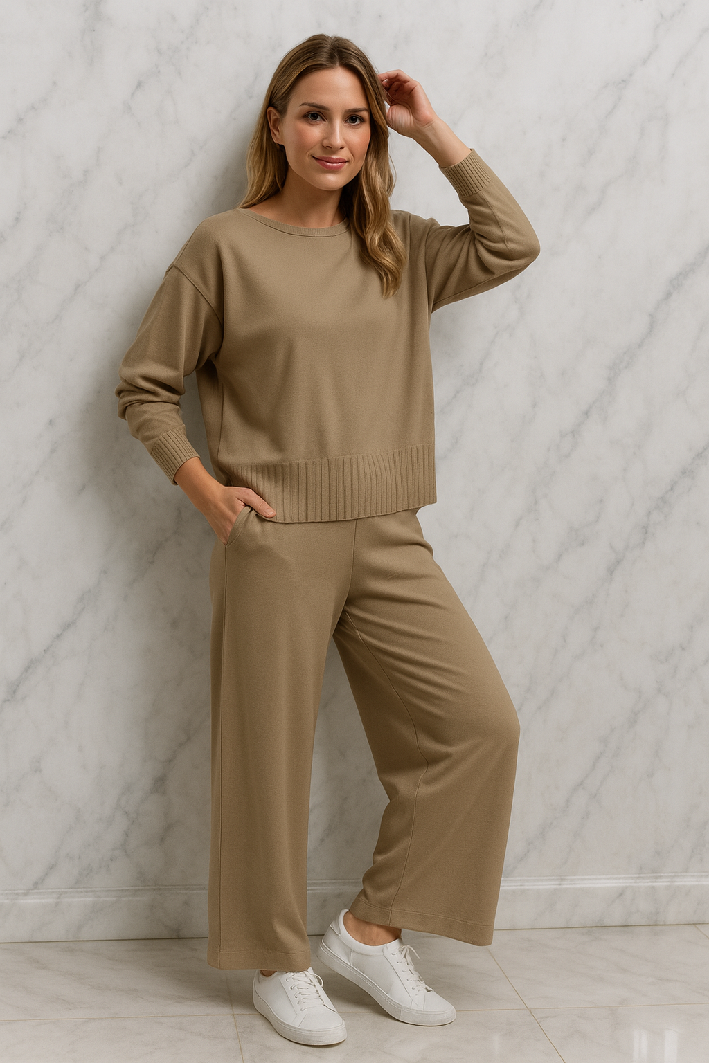 Triplechic™ Knit Luxe Wide-Leg Set