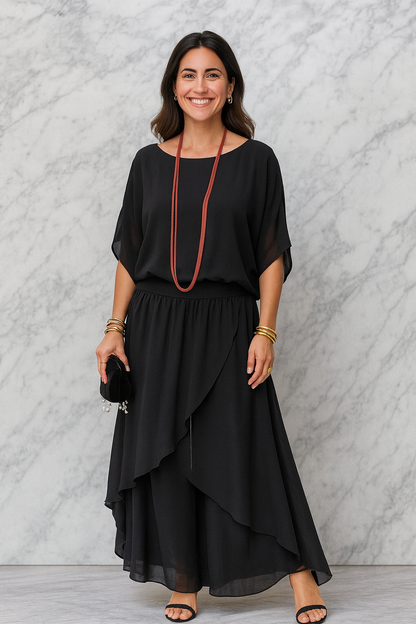 Triplechic™ Flow Split Chiffon Suit