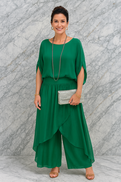 Triplechic™ Flow Split Chiffon Suit