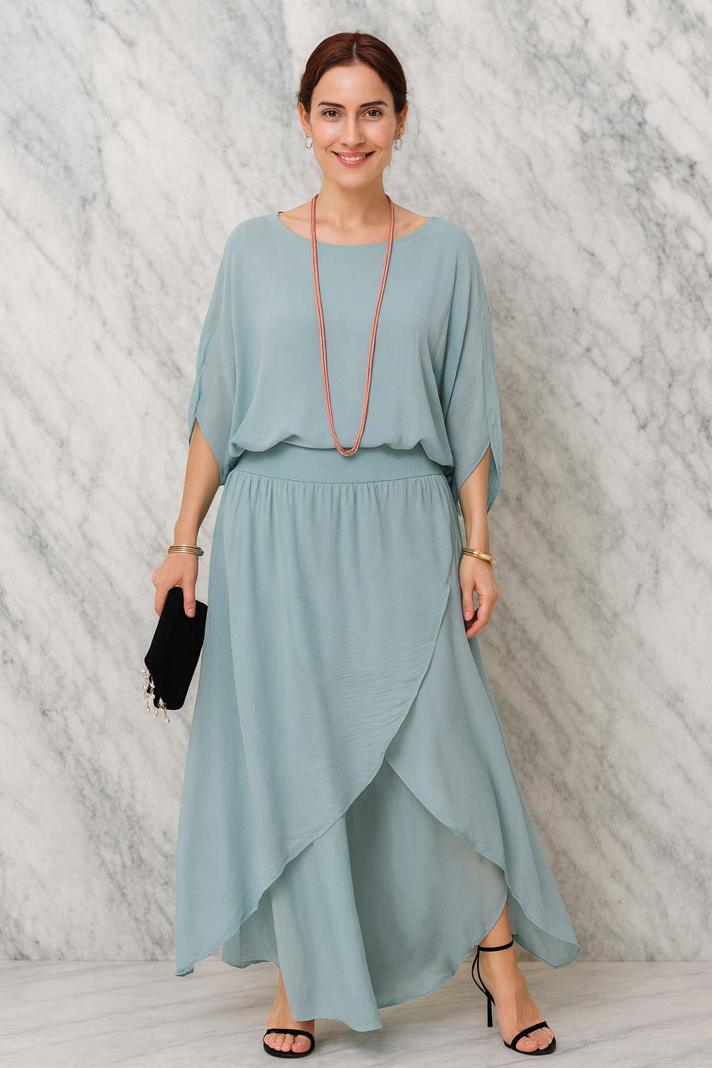 Triplechic™ Flow Split Chiffon Suit