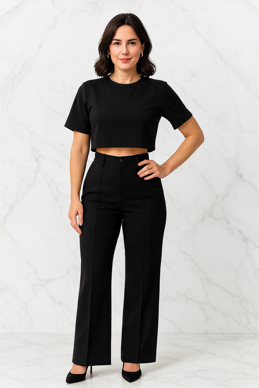 Triplechic™ Cotton-Linen Wide-Leg Set