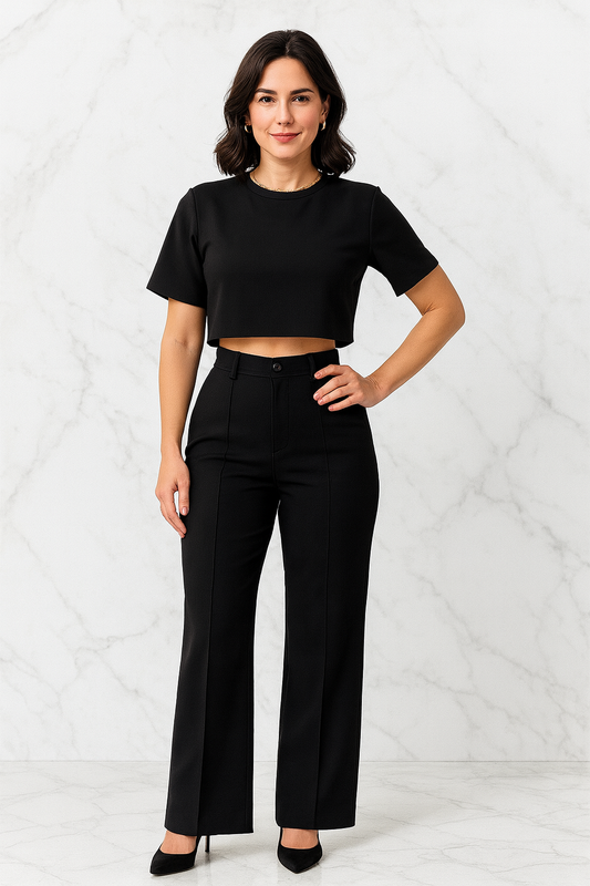 Triplechic™ Cotton-Linen Wide-Leg Set