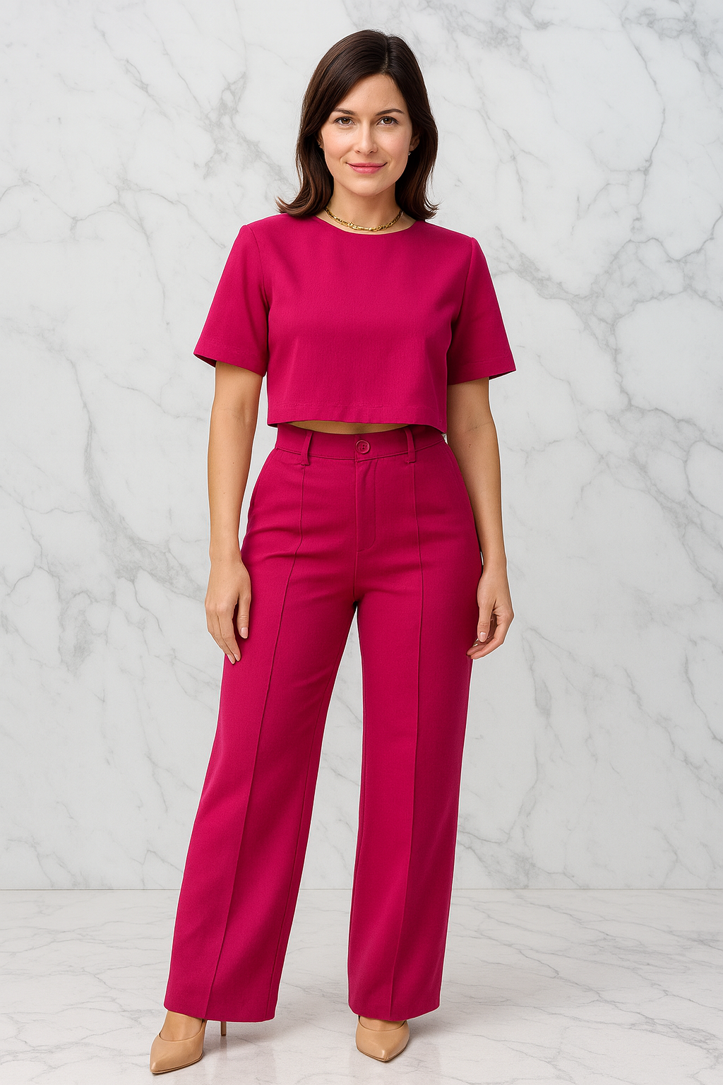 Triplechic™ Cotton-Linen Wide-Leg Set