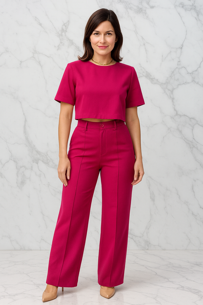 Triplechic™ Cotton-Linen Wide-Leg Set