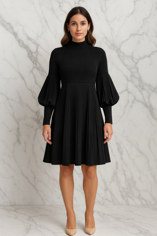 Triplechic™ Oversized Lantern Knit Dress