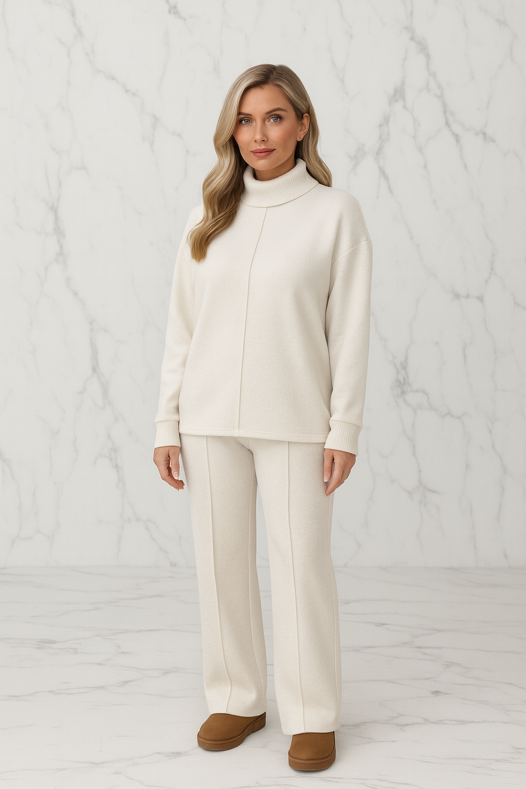 Triplechic™ Knit Turtleneck Suit Set