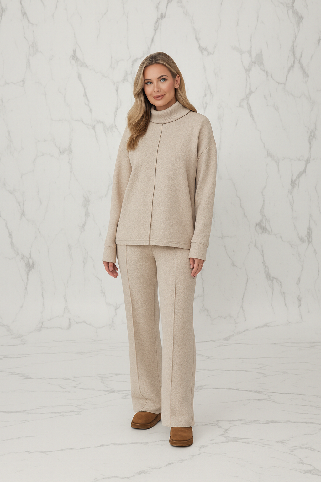 Triplechic™ Knit Turtleneck Suit Set