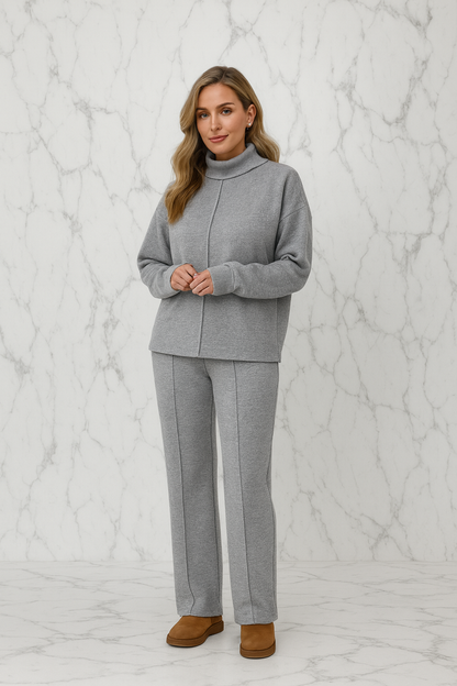 Triplechic™ Knit Turtleneck Suit Set