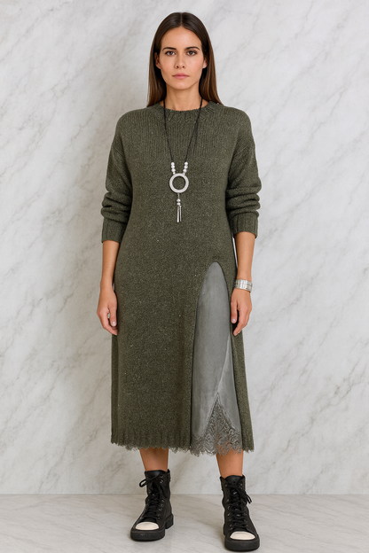 Triplechic™ Woolen Suspender Skirt Set