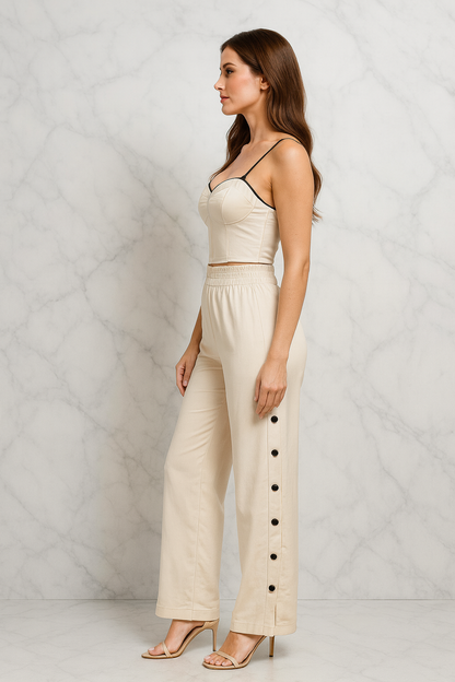 Triplechic™ Suspender Wide-Leg Set