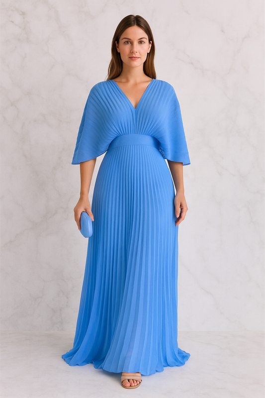 Triplechic™ V-Neck Batwing Elegance Dress