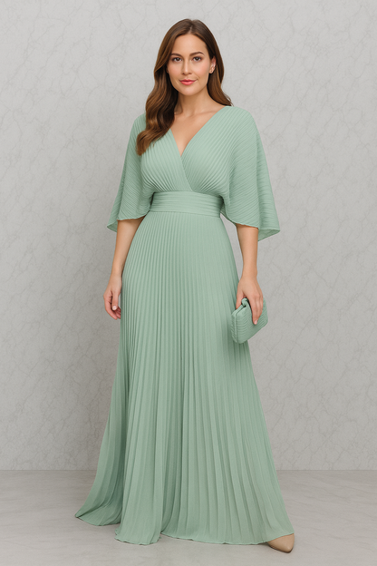 Triplechic™ V-Neck Batwing Elegance Dress