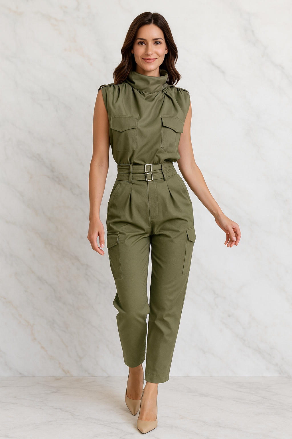 Triplechic™ Belted Elegance Slim Set