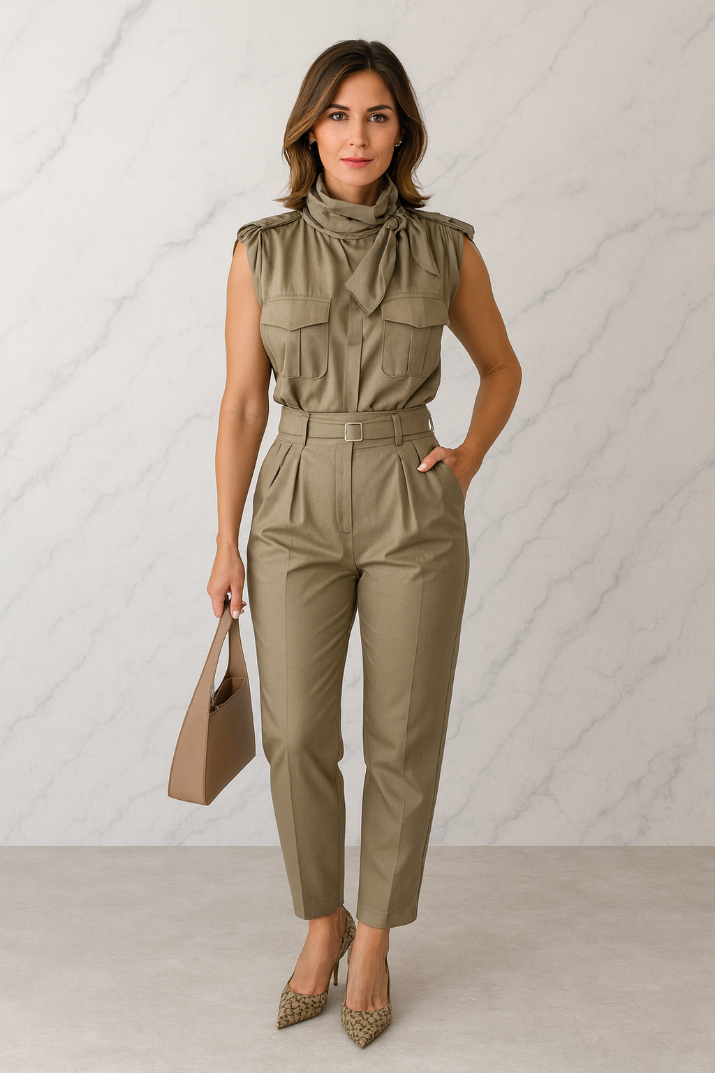 Triplechic™ Belted Elegance Slim Set