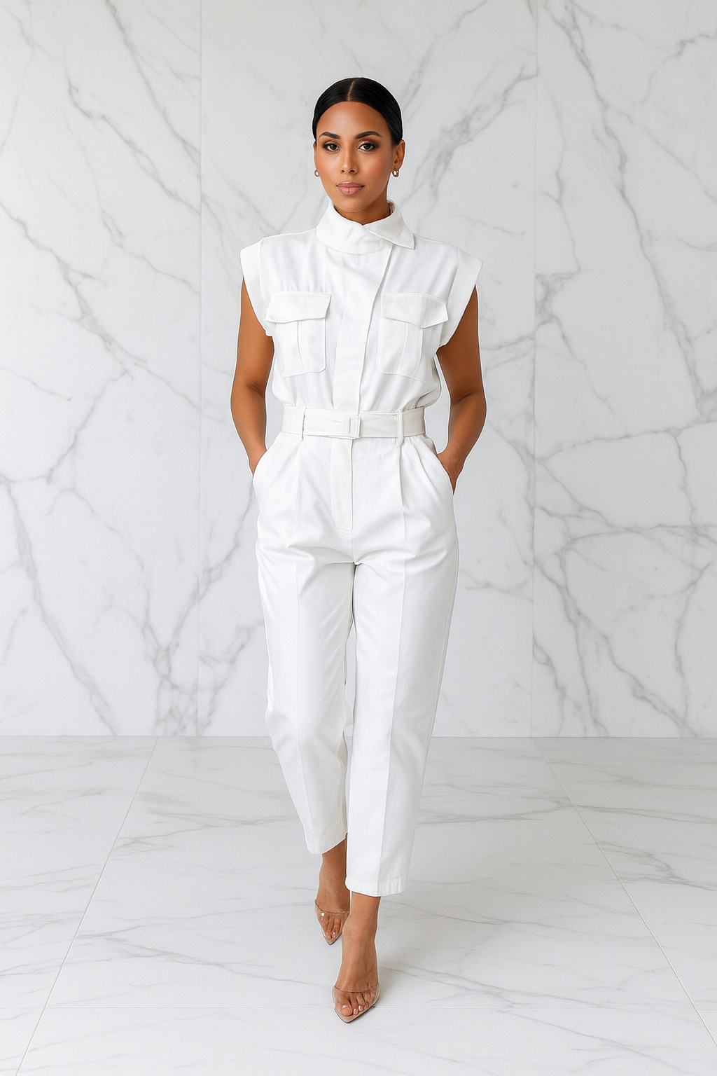 Triplechic™ Belted Elegance Slim Set