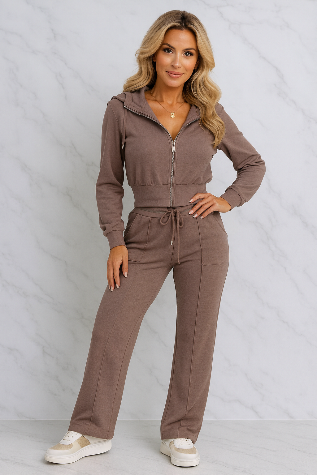 Triplechic™ Fitted Zip-Up Hoodie Set