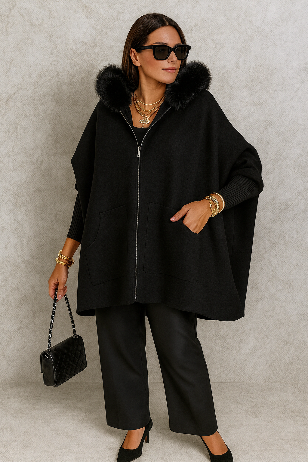 Triplechic™ Long Hooded Cardigan