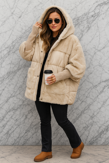 Triplechic™ Faux-Fur Patchwork Coat