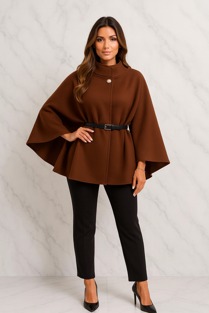 Triplechic™ Belted Cloak Sweater