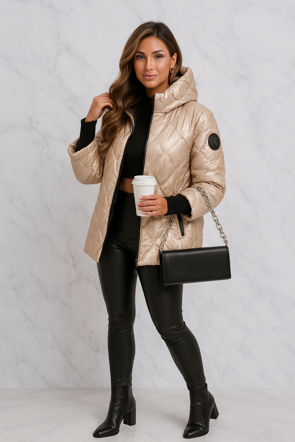 Triplechic™ Patchwork Hooded Jacket