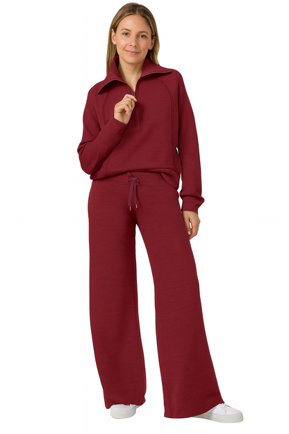Triplechic™ Zip-Up Wide-Leg Lounge Set