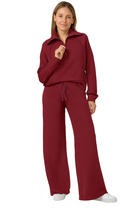 Triplechic™ Zip-Up Wide-Leg Lounge Set