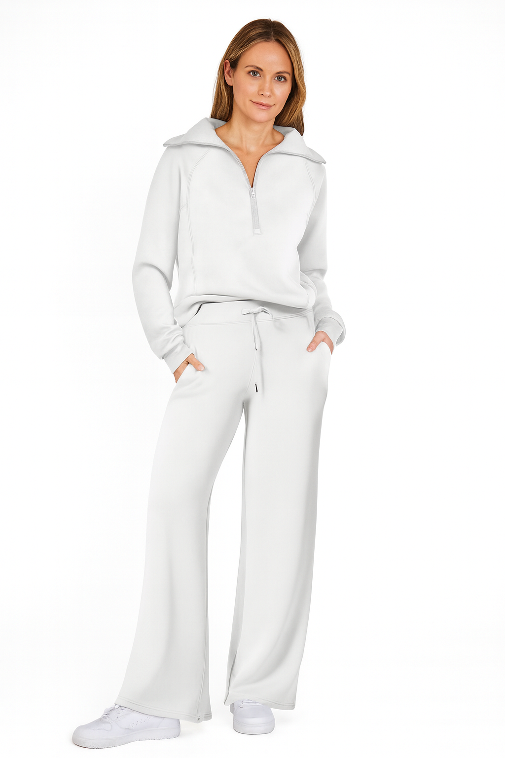 Triplechic™ Zip-Up Wide-Leg Lounge Set