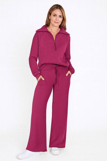 Triplechic™ Zip-Up Wide-Leg Lounge Set