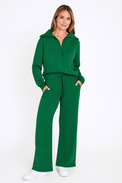Triplechic™ Zip-Up Wide-Leg Lounge Set